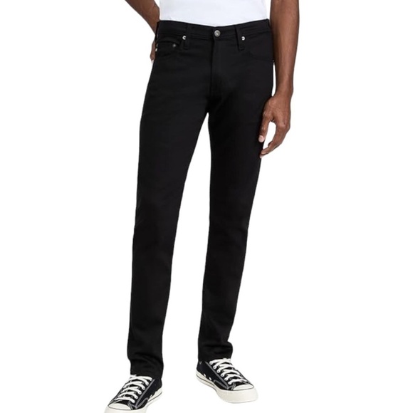 AG Adriano Goldschmied The MATCHBOX Slim Straight Black Denim Jeans Size 36 - Picture 9 of 13